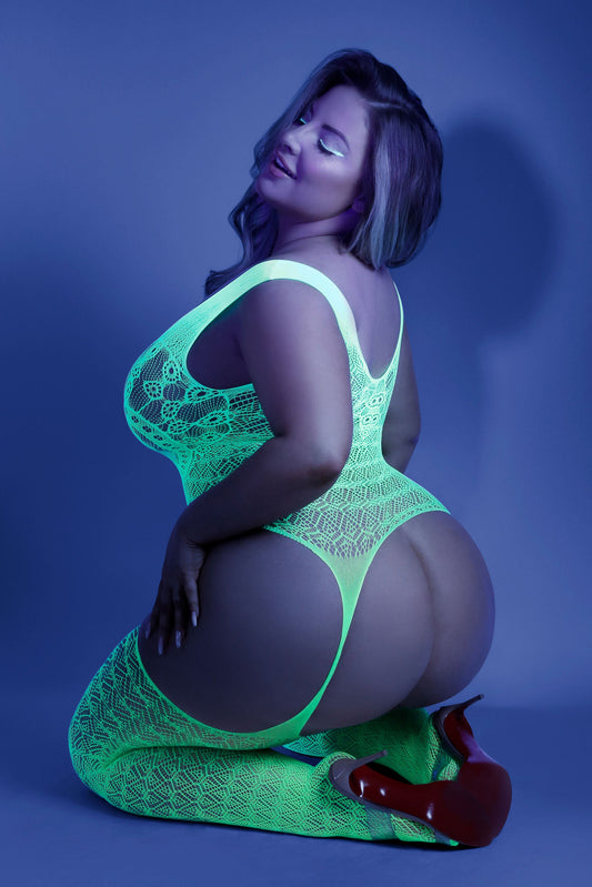 Mosaic Temptation: Unleash Your Curves in Fishnet