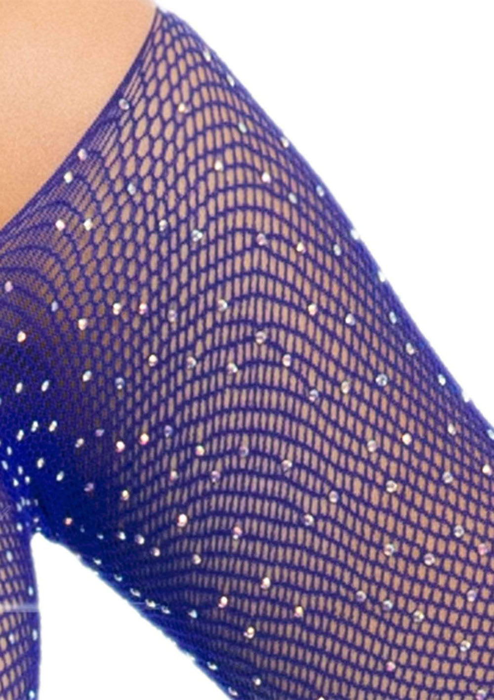 Enticing Night in Crystalized Fishnet Temptation