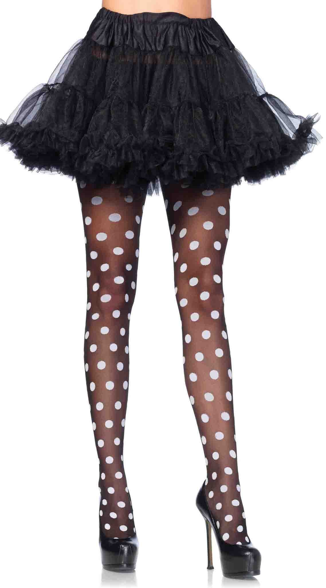 Dare to Dazzle: Black Dot Temptation Tights