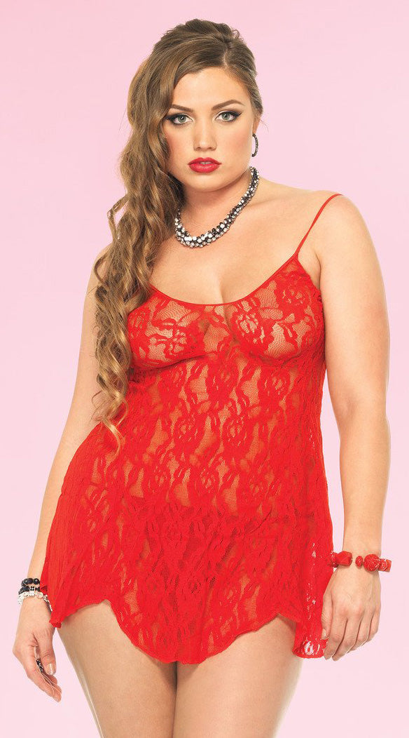 Whispers of Desire Rose Lace Set
