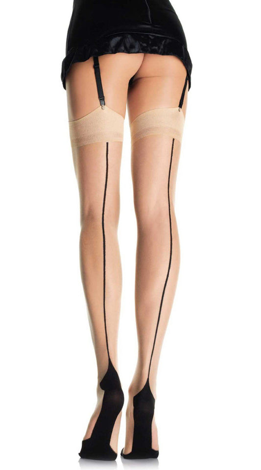 Seductive Shadows: Backseam Stockings That Tempt
