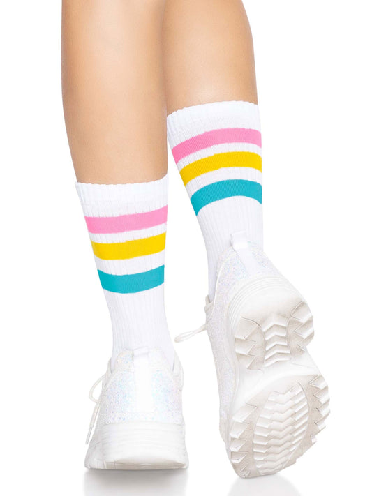 Rainbow Temptation Crew Socks: Ignite Your Boldness