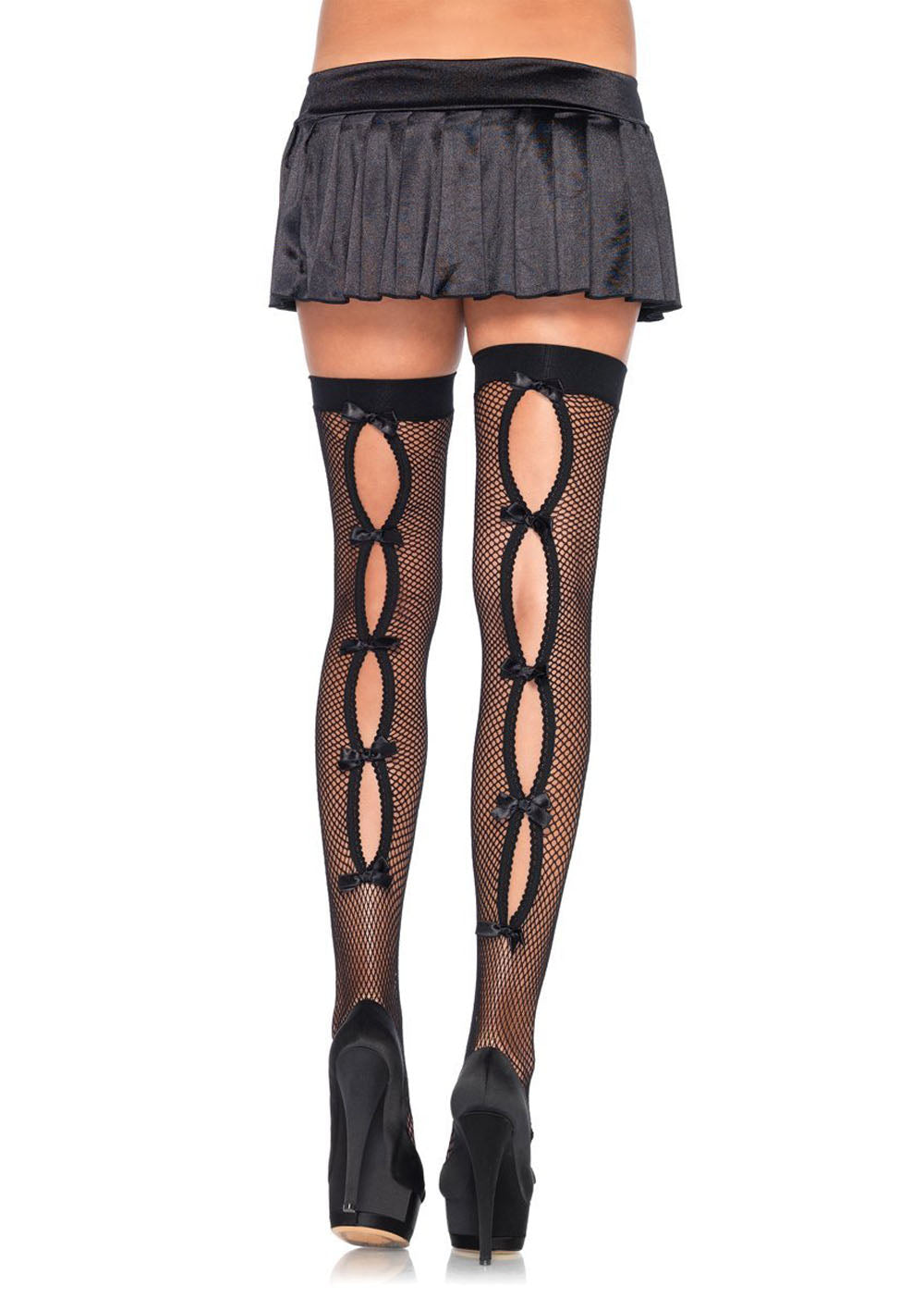 Enticing Bow Backseam Thigh Highs for Irresistible Allure