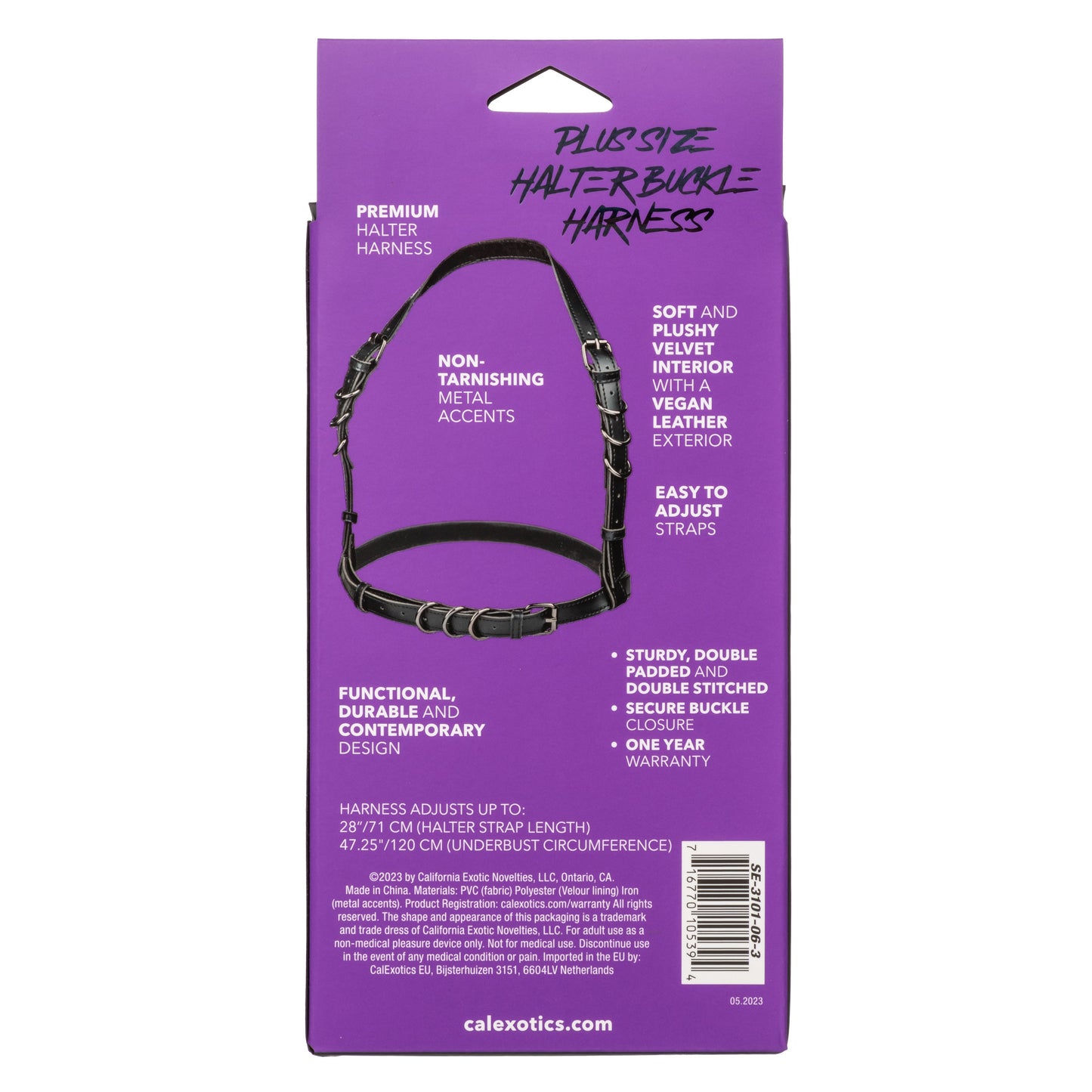 Euphoria Unleashed: Curvy Halter Harness in Black
