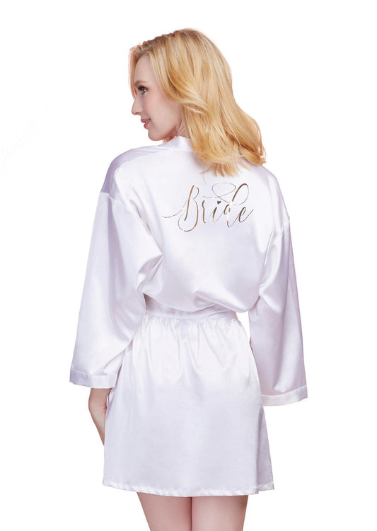 Whispers of Desire Satin Bride Robe