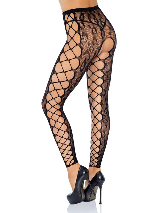 Unleash Your Wild Side in Leopard Lace Tights