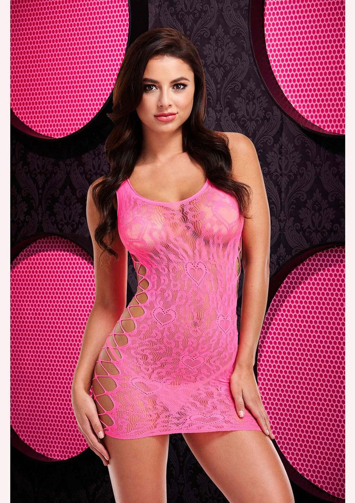 Pink Leopard Lace Temptation Dress