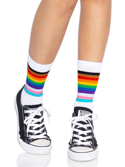 Rainbow Temptation Socks: Ignite Your Boldest Night