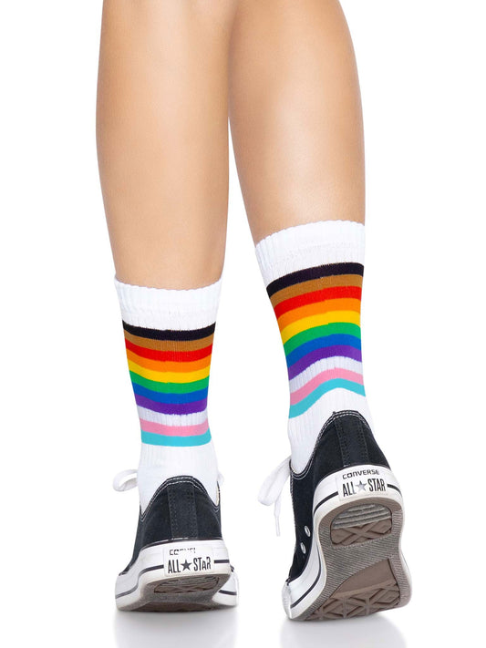 Rainbow Temptation Socks: Ignite Your Boldest Night