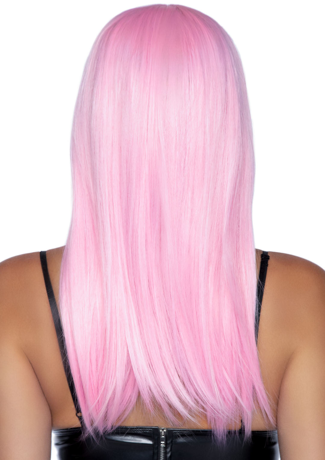 Whispers of Pink: Enchanting Long Bangs Fantasy