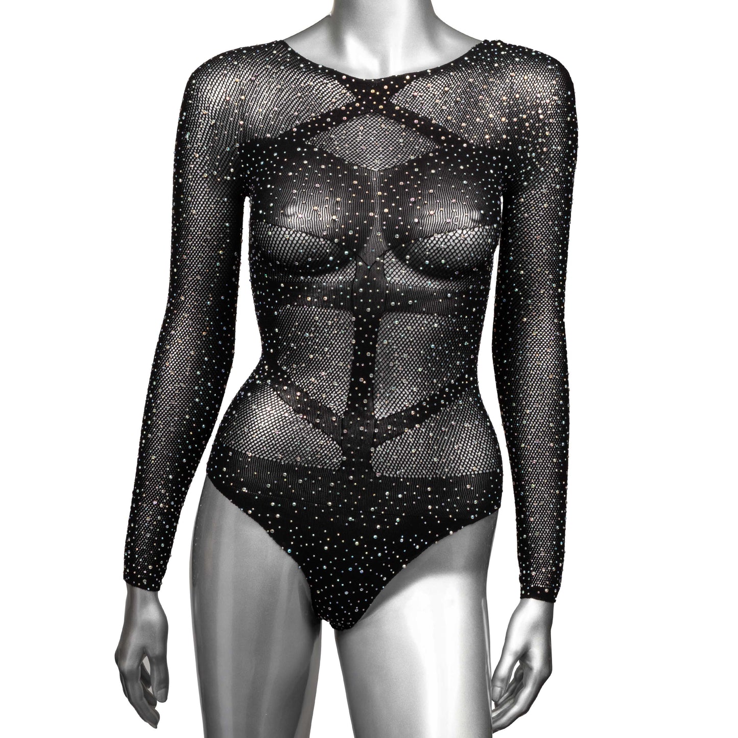 Enchanting Curves: Black Radiance Bodysuit Temptation