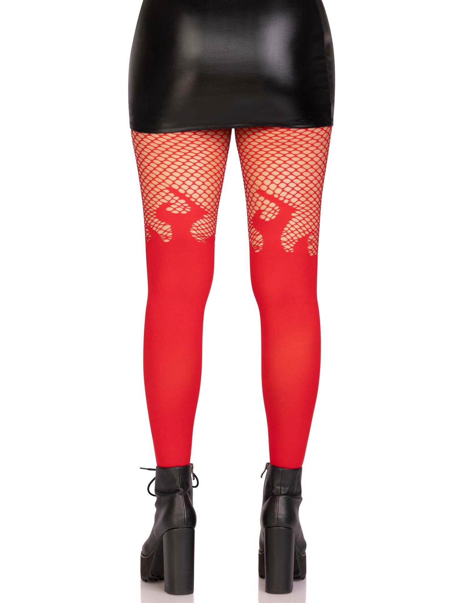 Ignite Desire: Red Flame Tights That Captivate
