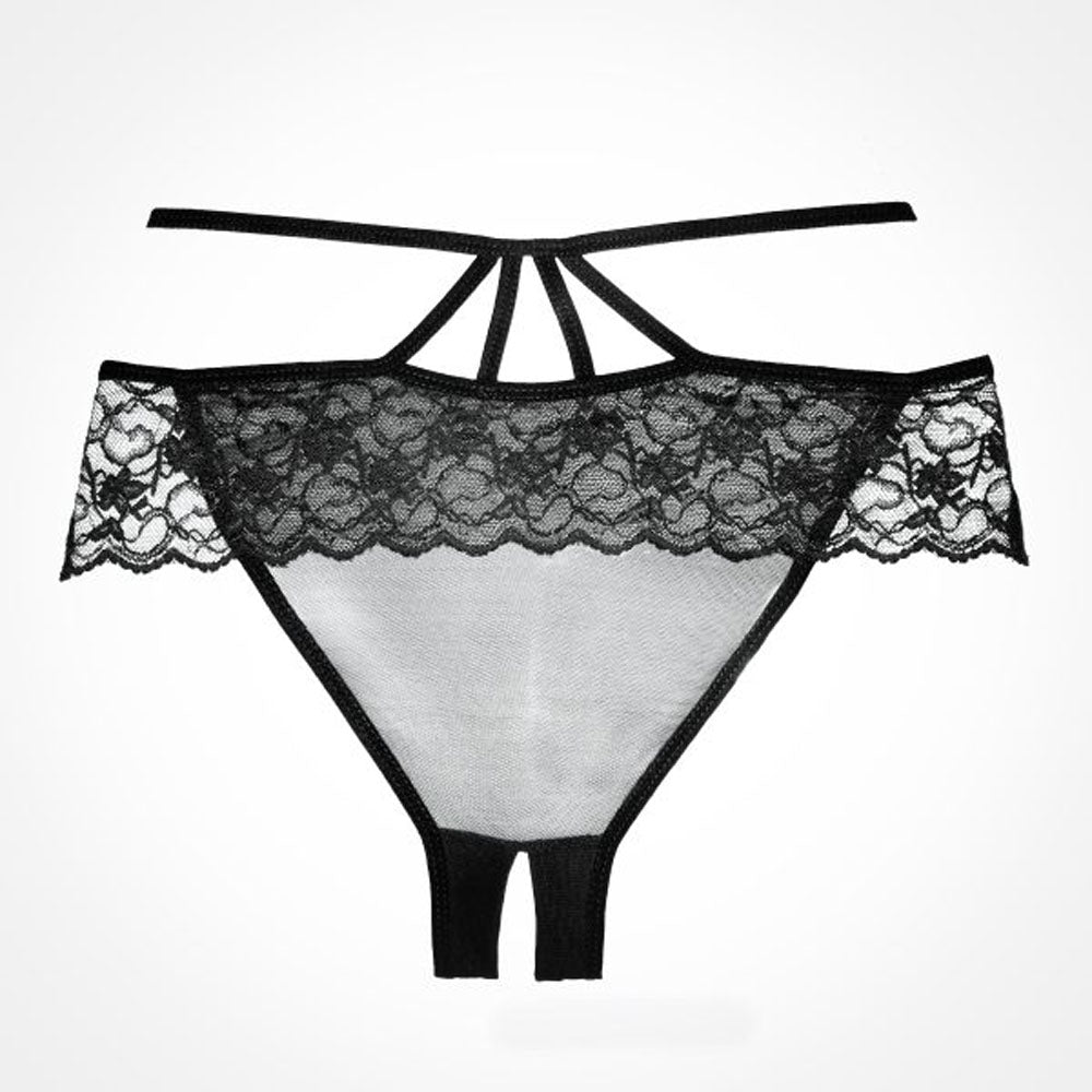 Whispers of Lace: Crotchless Temptation Panty