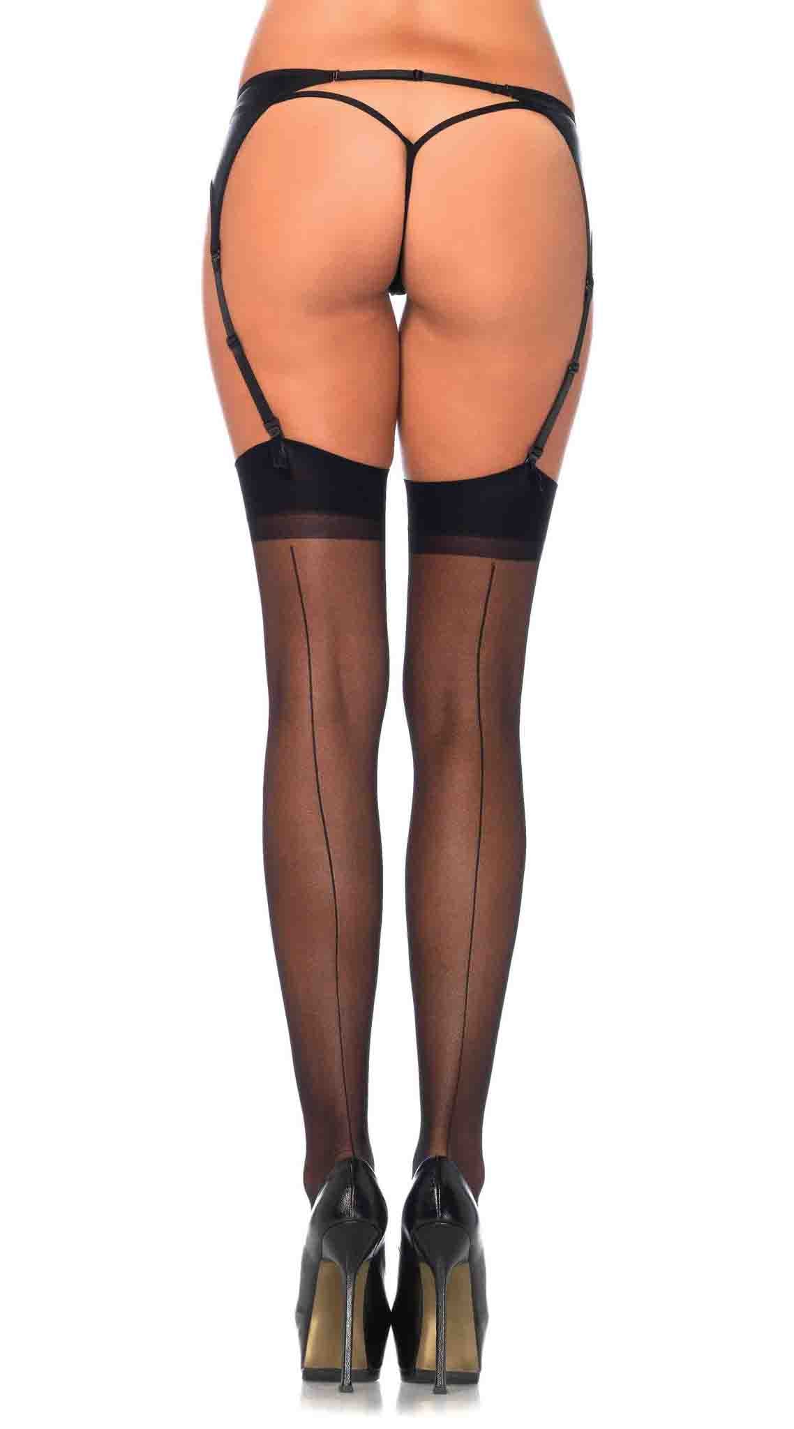 Seductive Sheer Backseam Temptation Stockings