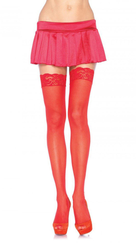 Lace-Trimmed Temptation: Sheer Thighs Await You