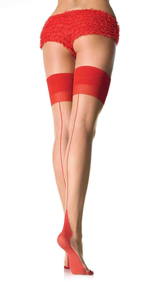 Seductive Shadows: Allure in Backseam Black Stockings