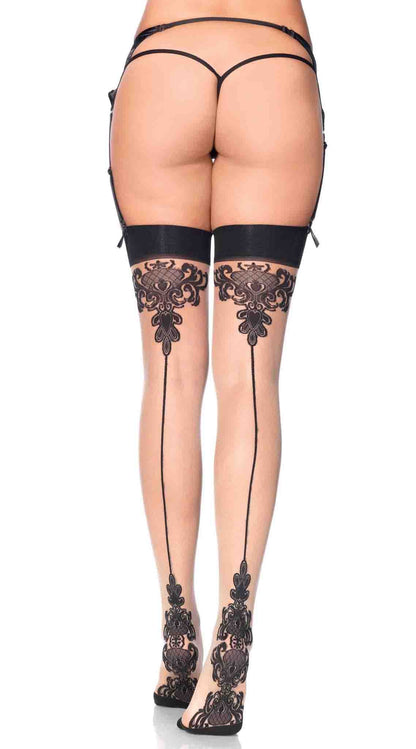 Nude Temptation: Baroque Backseam Seduction Stockings