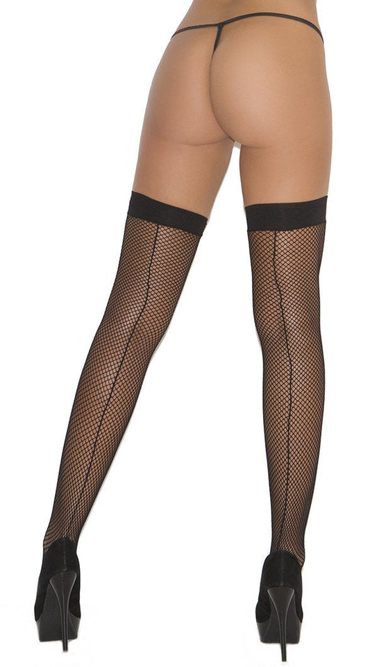 Seductive Shadows: Black Fishnet Thigh Highs Unleashed