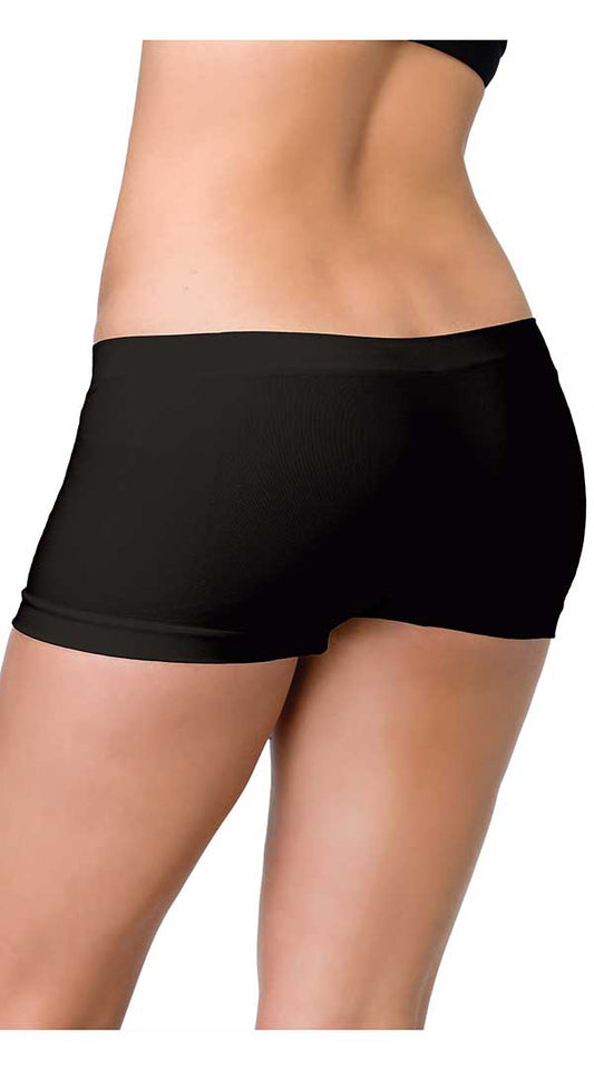 Midnight Temptation: Black Spandex Boyshorts for Desire