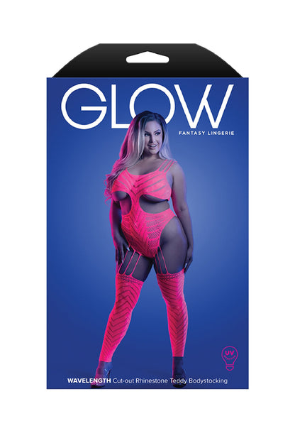 Neon Pink Temptation: Cutout Bodystocking of Desire