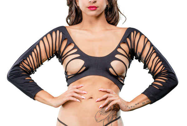 Unleash Your Darkest Desires: Crotchless Temptation Set