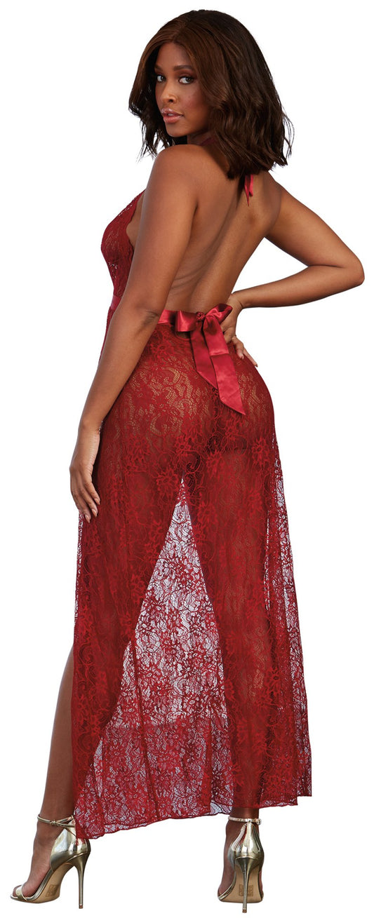 Whispers of Lace: Enchanting Gown and G-String
