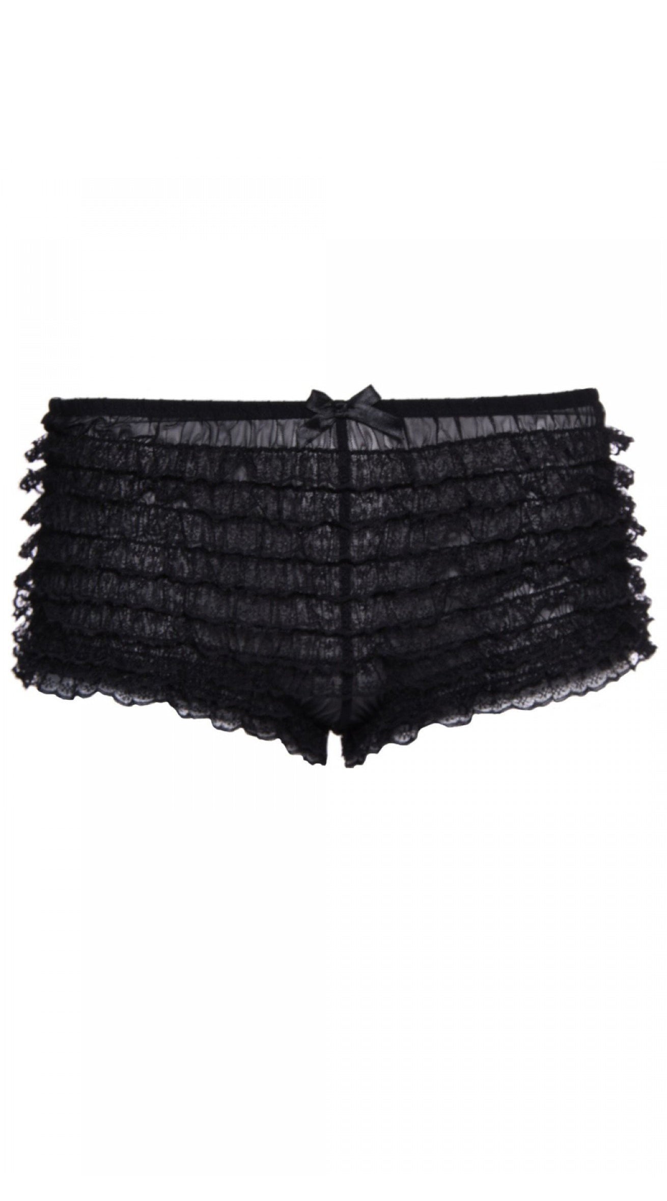 Whispers of Lace: Ruffle Temptation Shorts