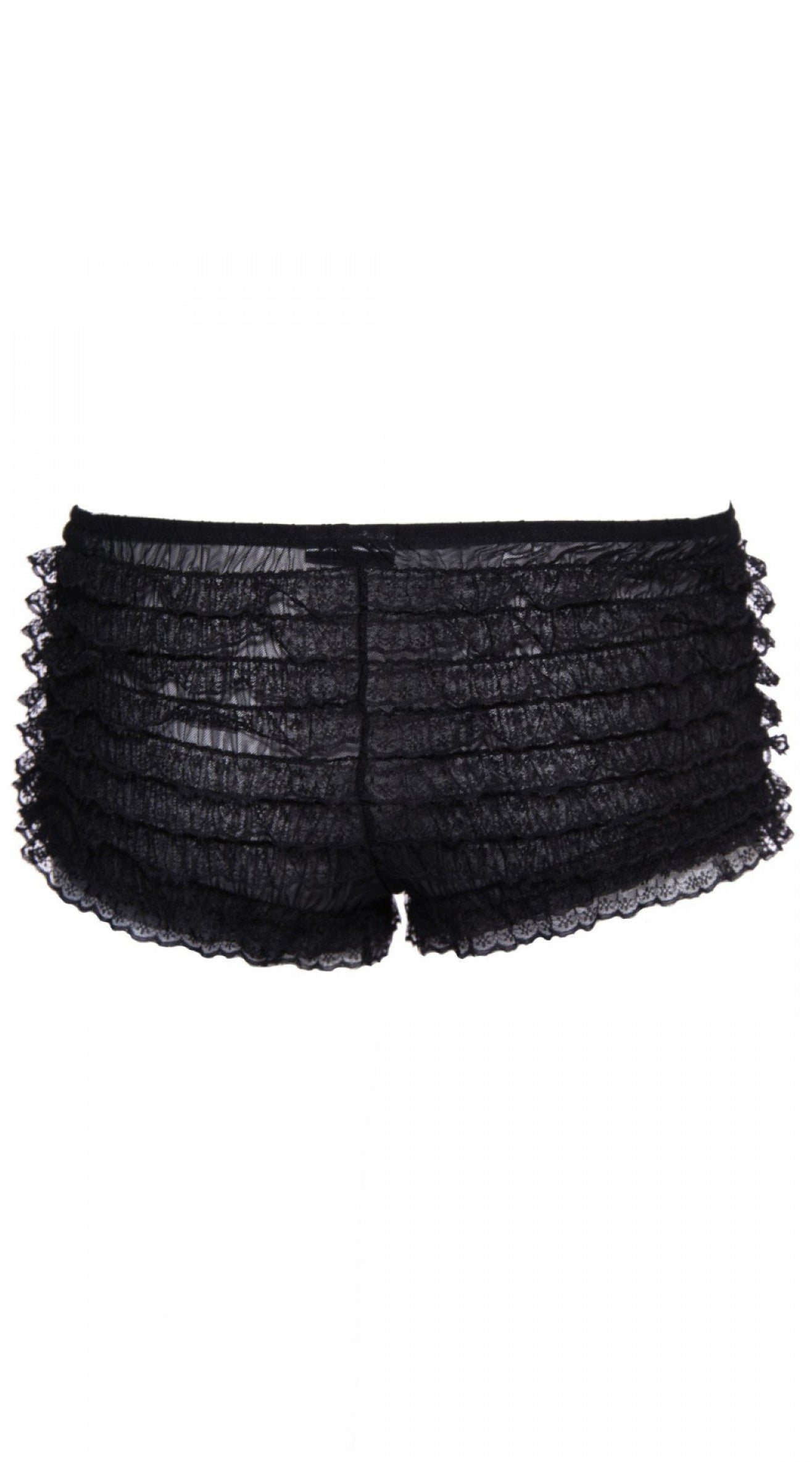 Whispers of Lace: Ruffle Temptation Shorts