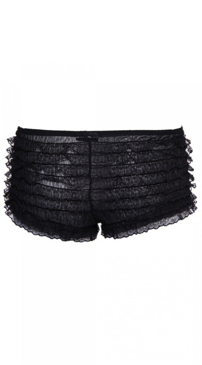 Whispers of Lace: Ruffle Temptation Shorts