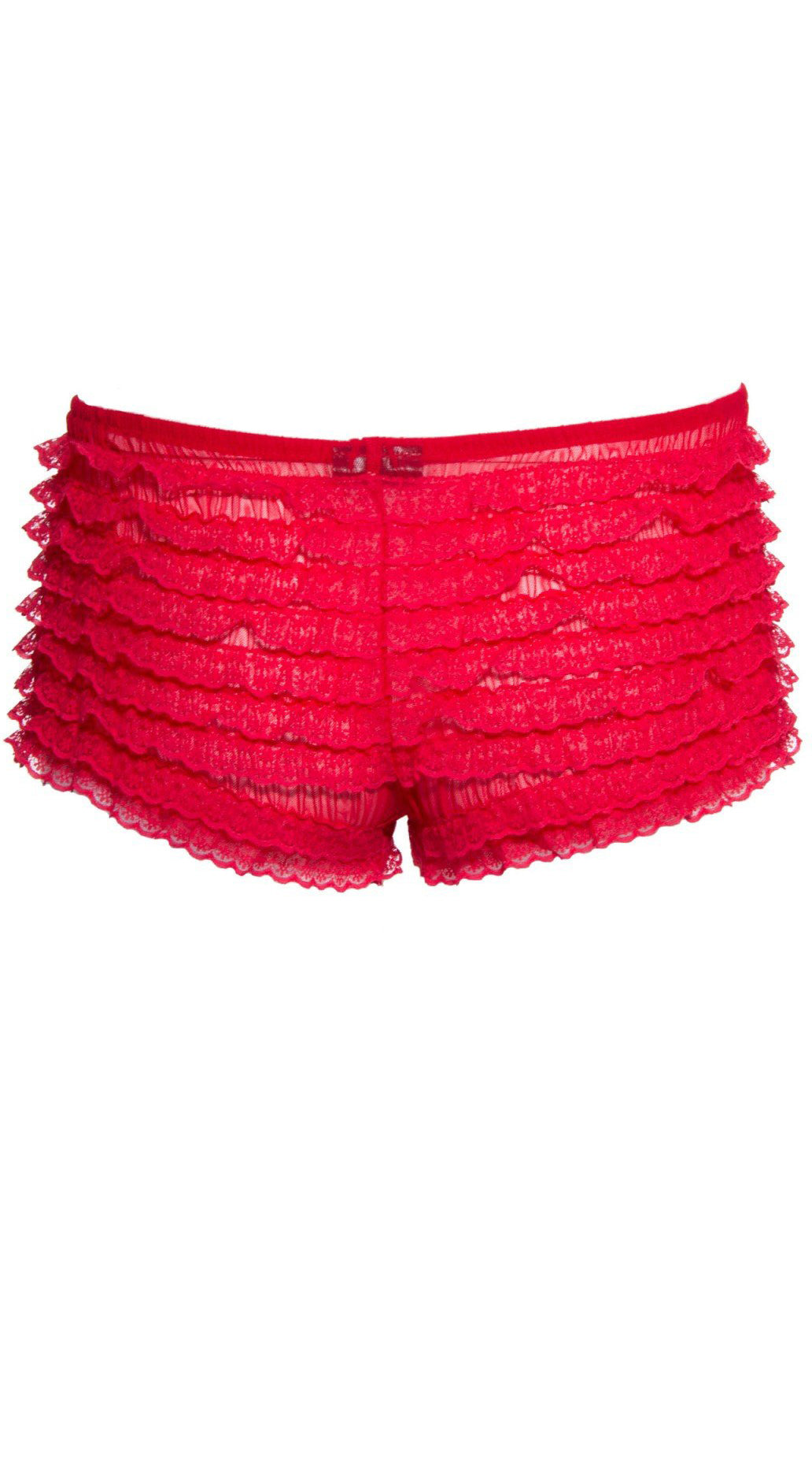 Whispers of Lace: Ruffle Temptation Shorts