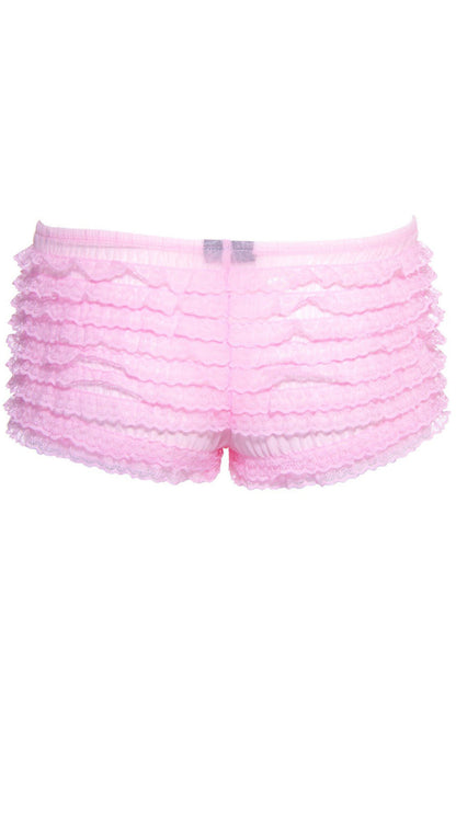 Whispers of Lace: Ruffle Temptation Shorts