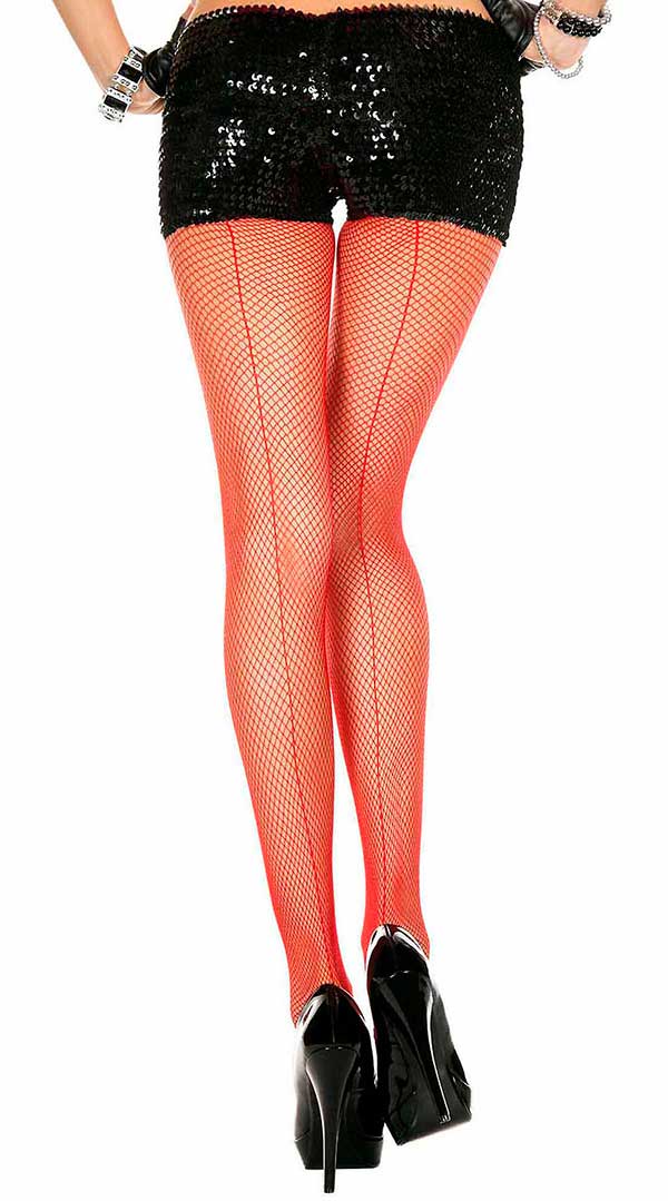 Enticing Allure: Backseam Fishnet Temptation