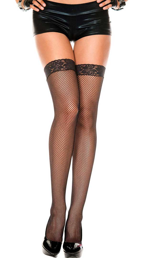 Enticing Lace Fishnet Thighs: Unleash Your Desire