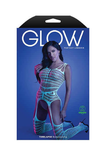Moonlit Temptation Bodystocking in White and Blue