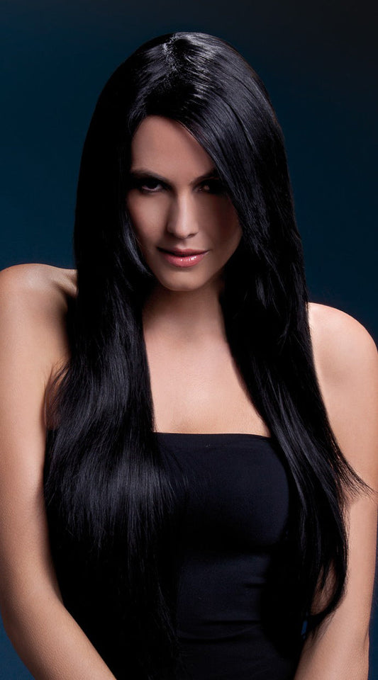 Midnight Temptation: Amber's Seductive Black Tresses