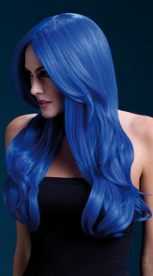 Electric Temptation: Khloe's Neon Blue Seduction