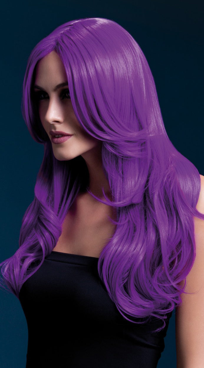 Electric Temptation: Khloe's Neon Purple Waves