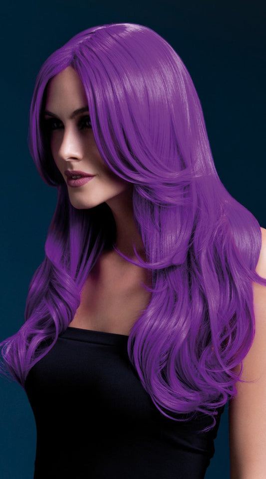 Electric Temptation: Khloe's Neon Purple Waves