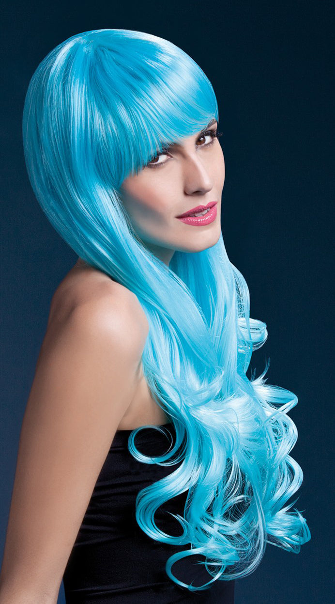 Whispers of Desire: Emily's Blue Temptation Wig