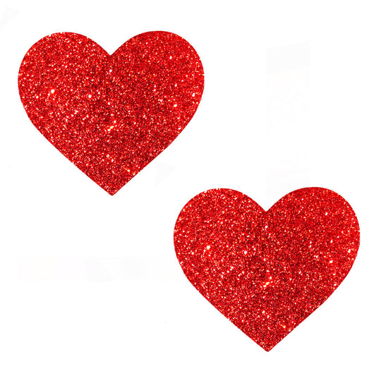 Ignite Desire: Ravishing Red Glitter Pasties