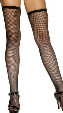 Enticing Embrace: Black Fishnet Temptation Stockings