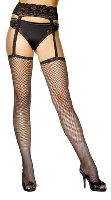 Enticing Embrace: Black Fishnet Seduction Stockings