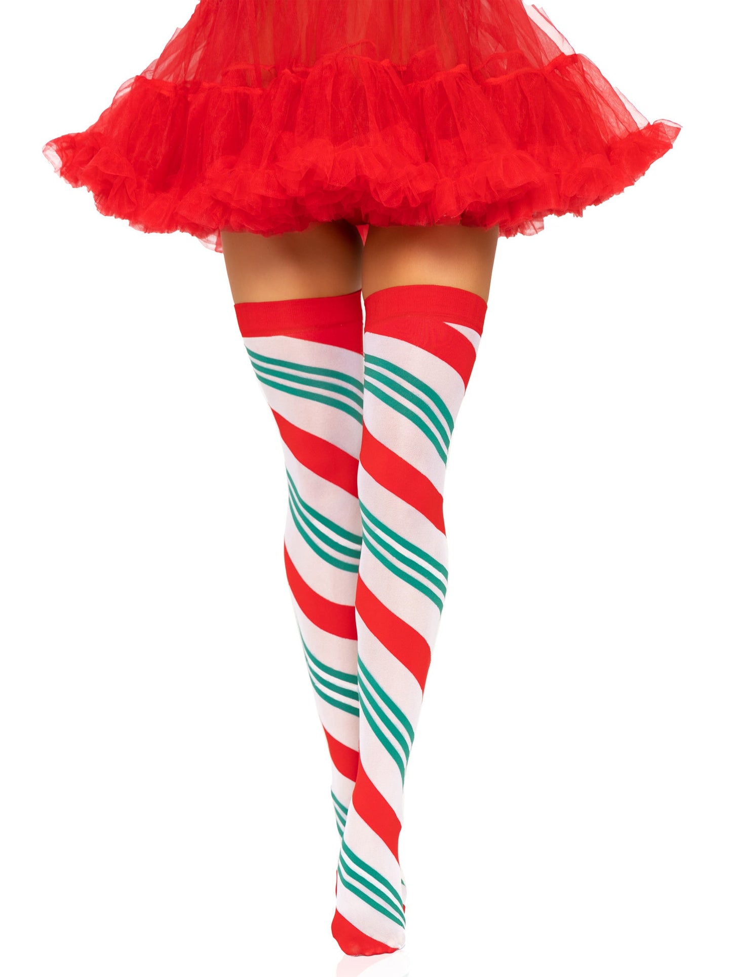 Unwrap Desire: Festive Ribbon Thigh Highs