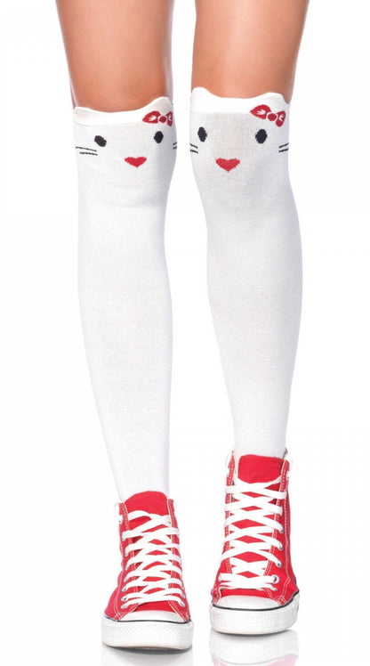 Whispers of Desire Knee Highs in White