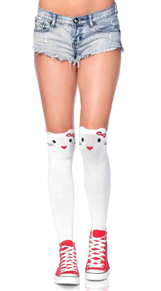 Whispers of Desire Knee Highs in White