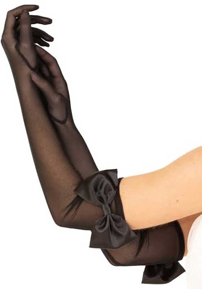 Whispers of Desire: Enchanting Black Bow Gloves