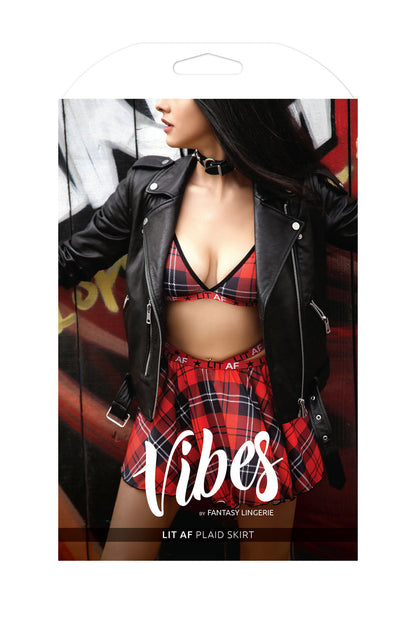 Ignite Desire in the Lit AF Plaid Skirt