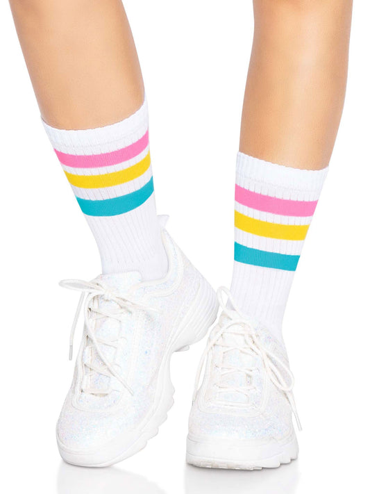 Rainbow Temptation Crew Socks: Ignite Your Boldness