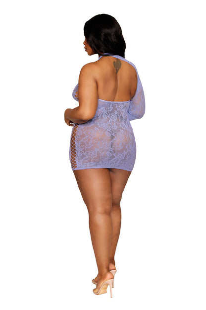 Whispers of Lace: Hydrangea Dream Chemise for Curves