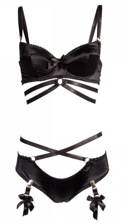Caged Desire: Satin Straps That Tempt and Tease